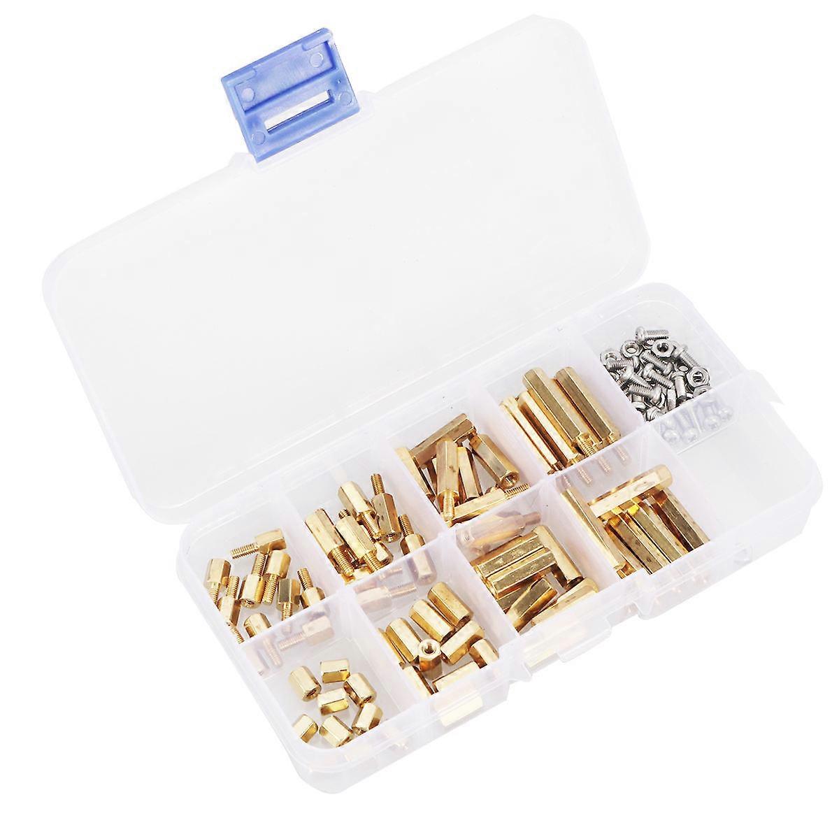 120Pcs M2.5 Brass Standoff for Electronics Use Copper Spacer Nut Assortment