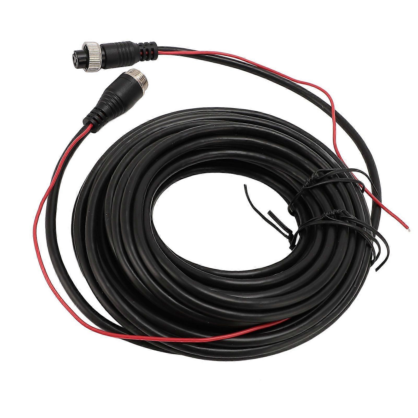 4 Pin Backup Camera Extension Cable With Trigger Wire Dash Cam Rearview Camera Extension Cord for CCTV Rear Camera Truck Trailer RV 10m / 32.8ft