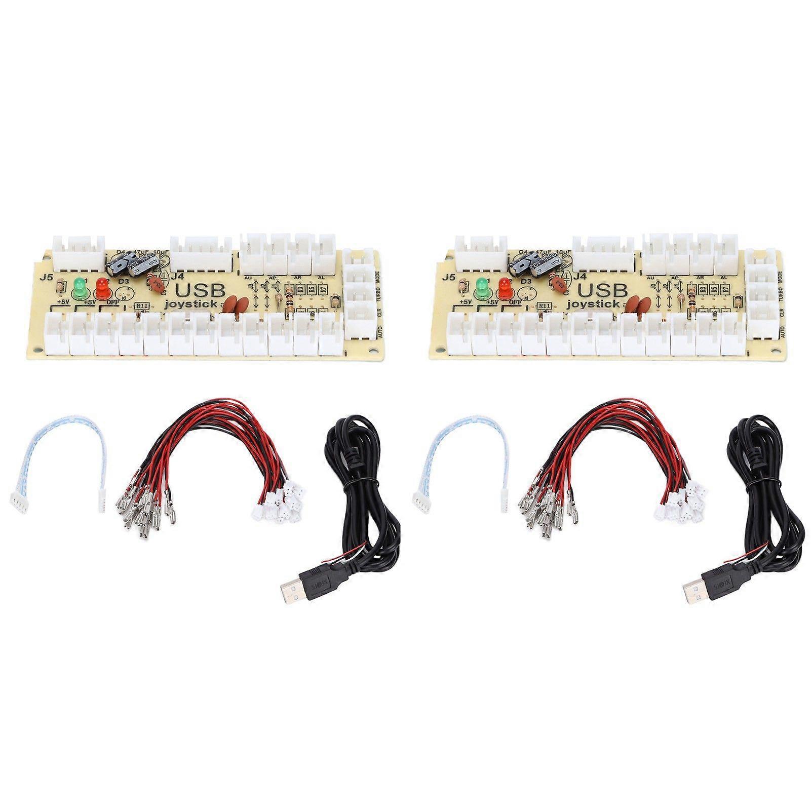 Arcade Game Controller USB Encoder Zero Delay USB to Joystick Button for PC for MAME for Raspberry Pi RetroQM070913 (Double)