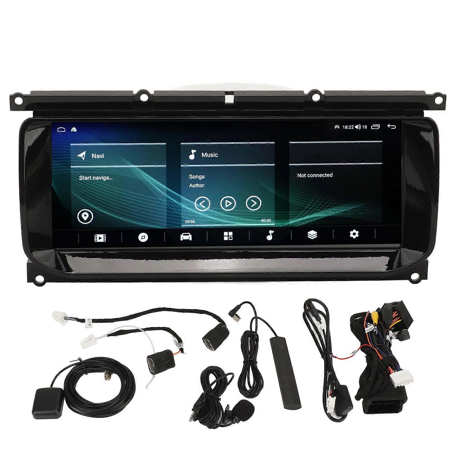 Autoradio 10,25 pouces 8 cœurs, lecteur multimédia, navigation GPS, CarPlay, pour Range Rover Evoque L538 (2016 à 2018), 6 Go + 128 Go