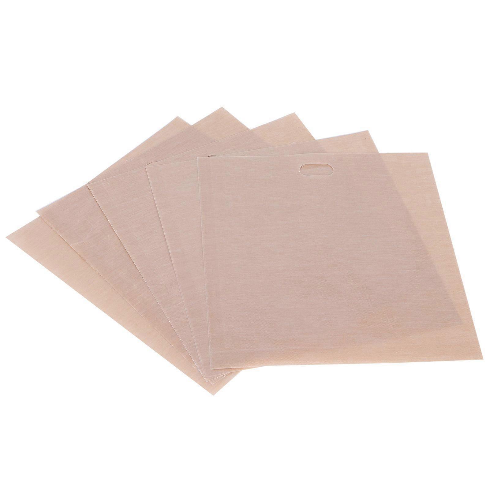5Pcs NonStick Microwave Oven Toast Bag Food Grade Reusable Barbecue Bag for Barbecue Baking(17x19CM )