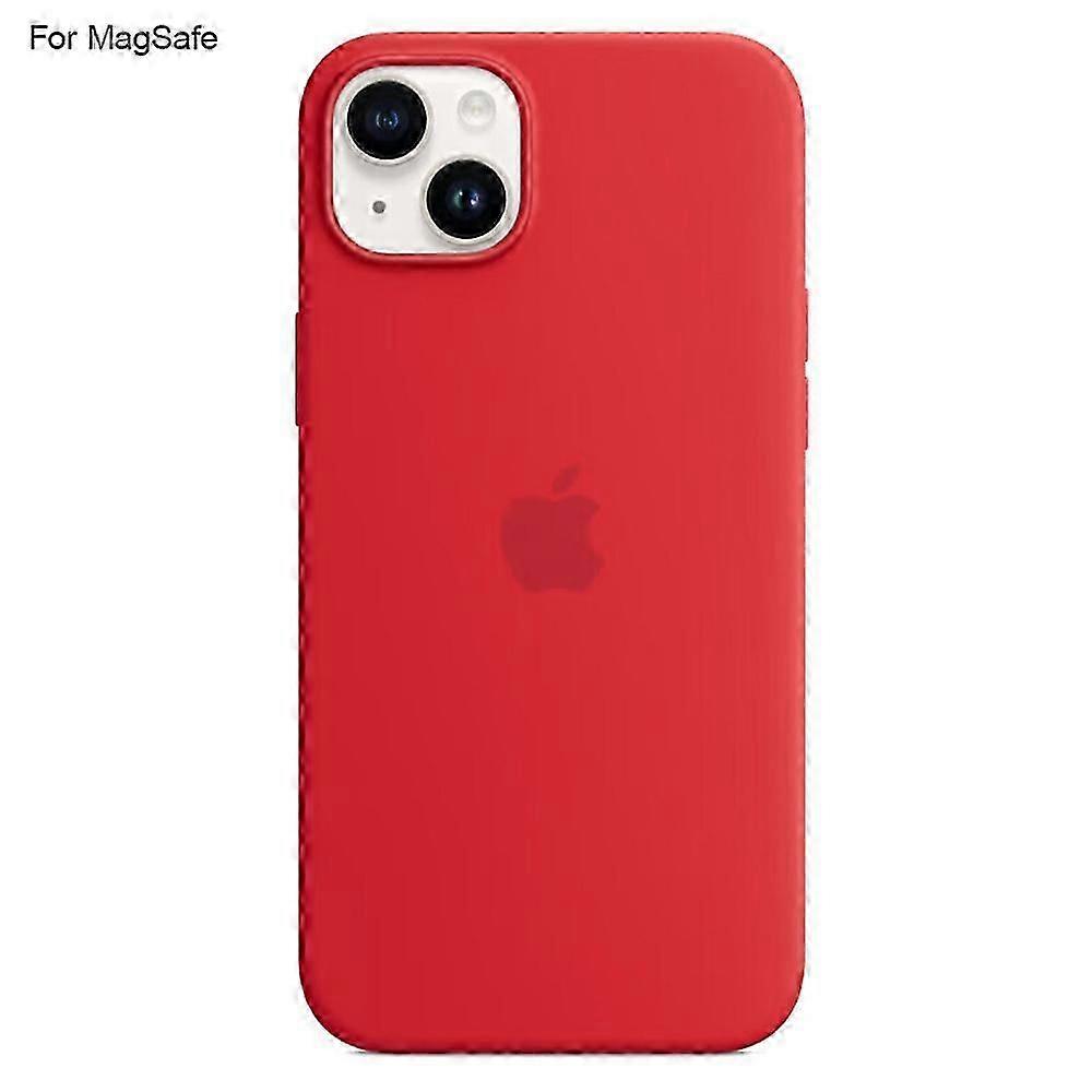 iPhone 14 Plus MagSafe Case - Liquid Silicone Back Cover with Induction Popover Technology