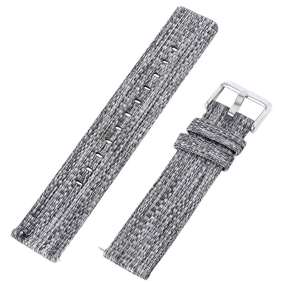 Wrist Watchband Canvas Strap for Watch Dark Grey 20mm Durable Material