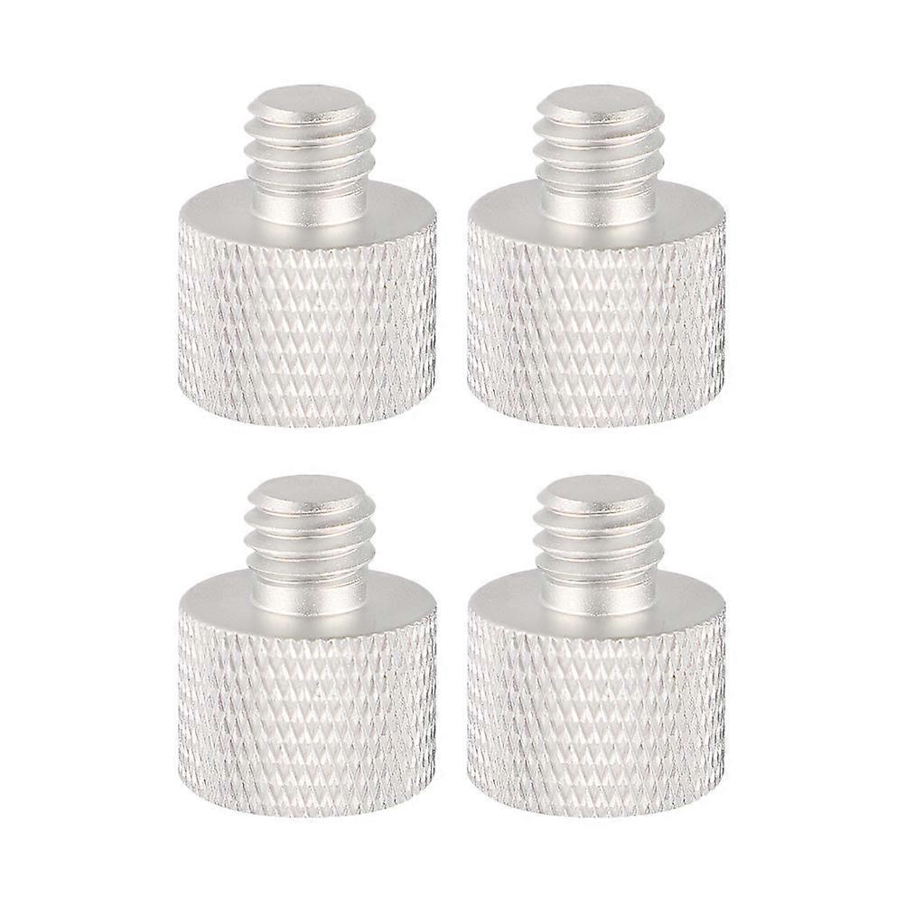Silver Microphone Adapter for Thread Adapter 4Sets Stable Connection