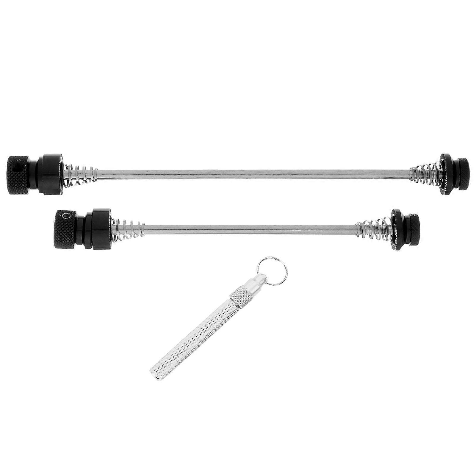 Quick Release Bike Skewer Metal Lock Prevent Theft Locking Skewer 2Sets
