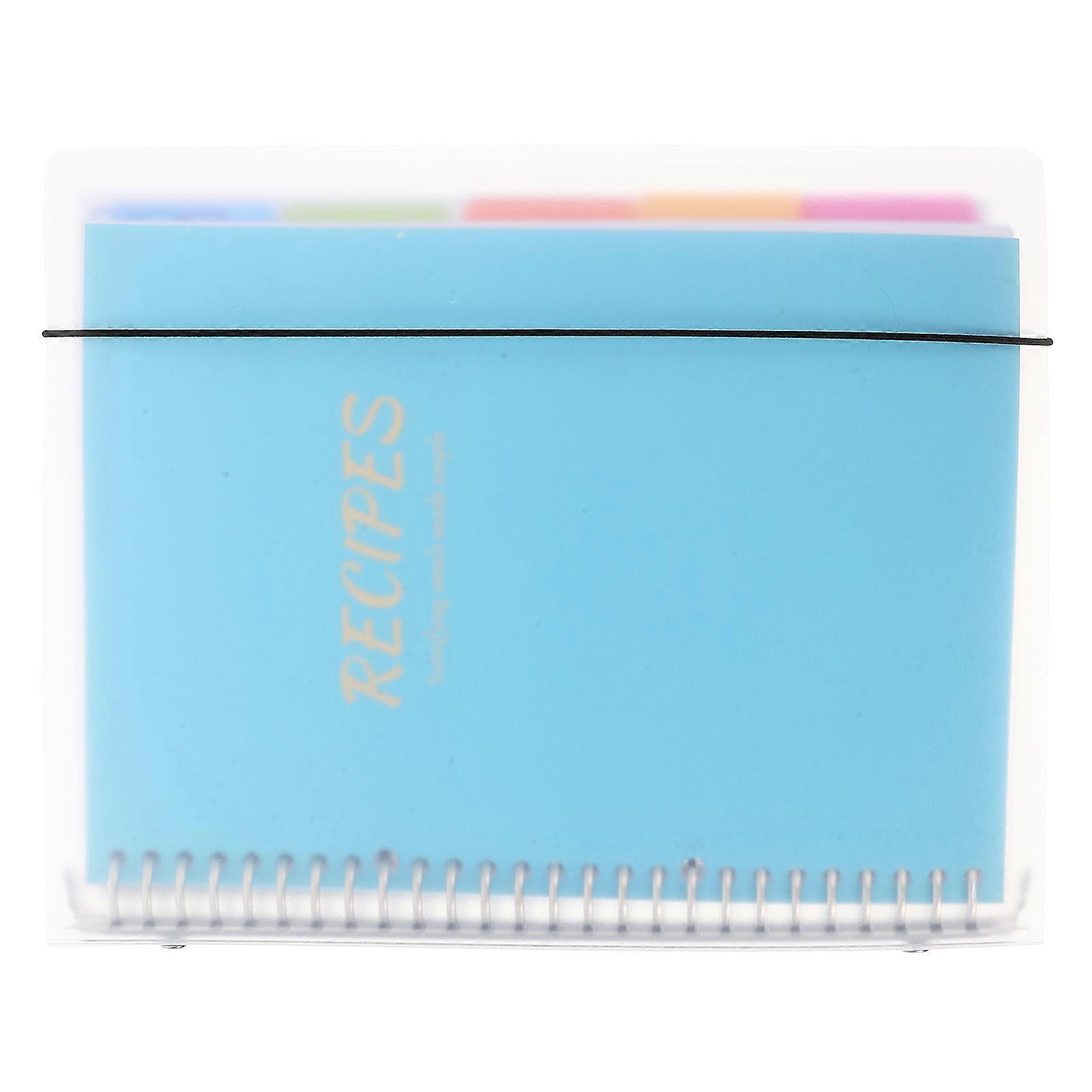 Sky-Blue Recipe Binder Planner for Office Use