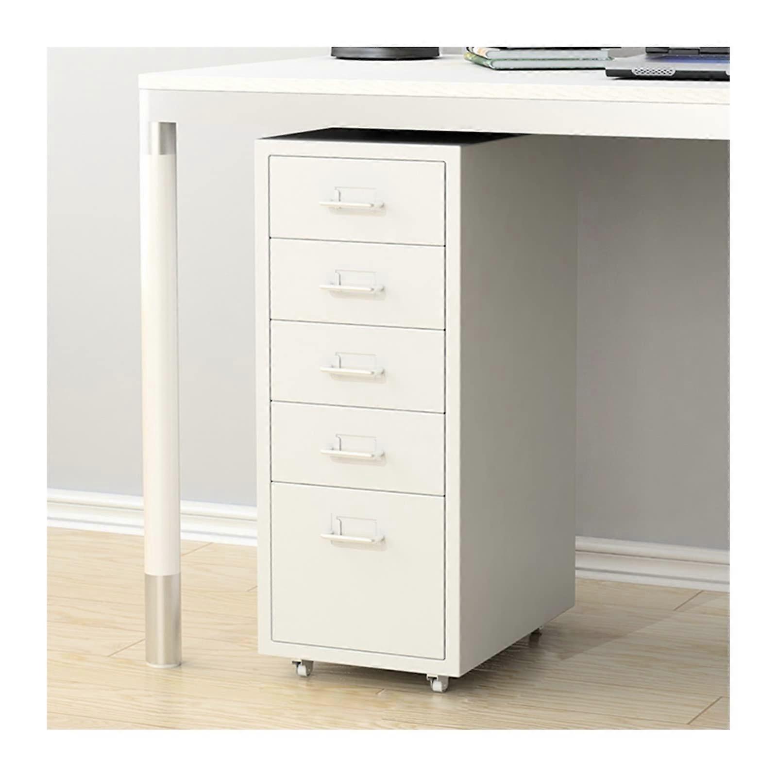 Metal 5 Drawer Lockable File Cabinet Home Office Under Desk Storage Legal Letter A4 Model A 1.4mm