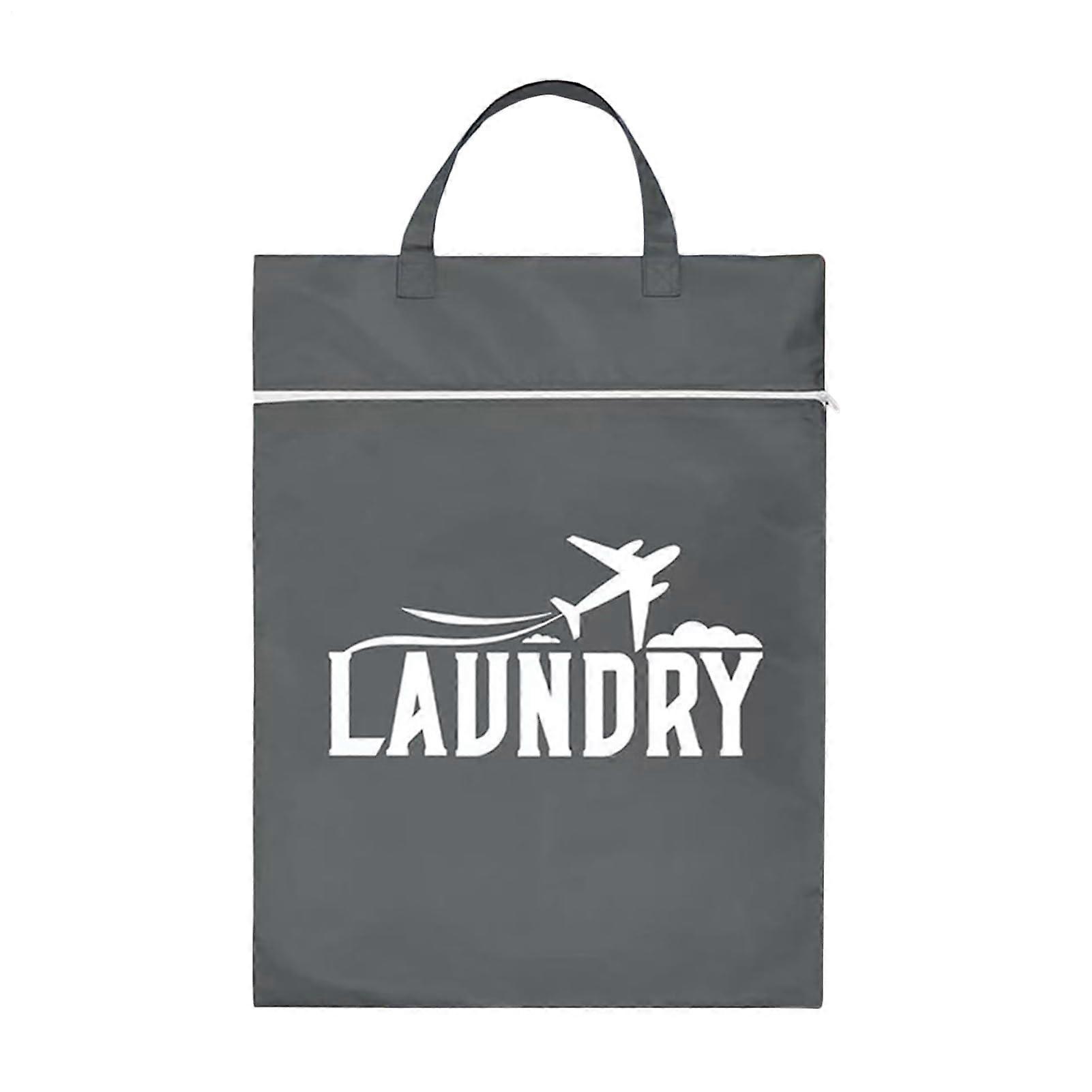 Laundry Bag with Handles | Waterproof Foldable Portable Wet Laundry Organizer for Dorm, Gym, Swim, Yoga, Camping