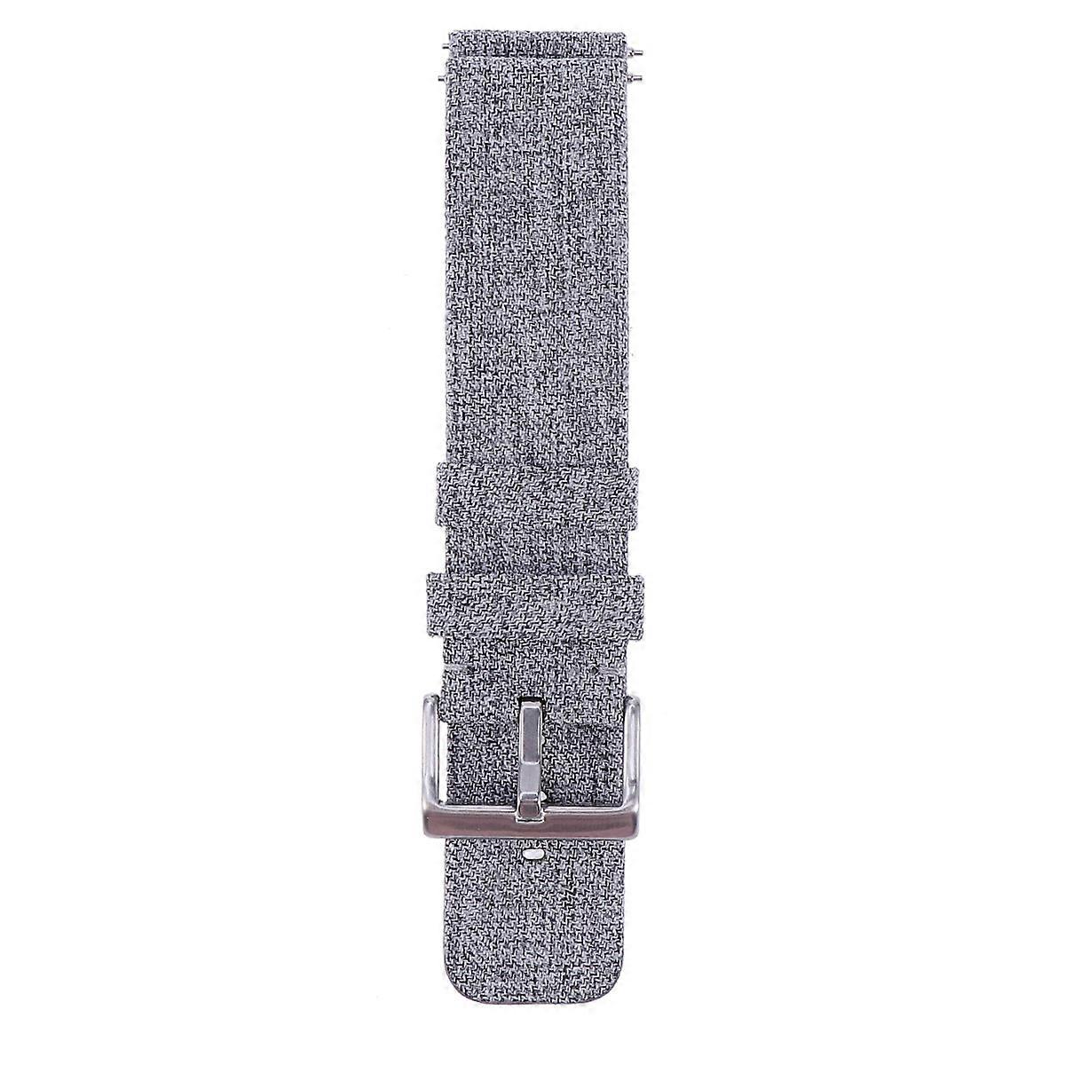 Comfortable Watch Strap for Smartwatch Grey Canvas Replacement Band