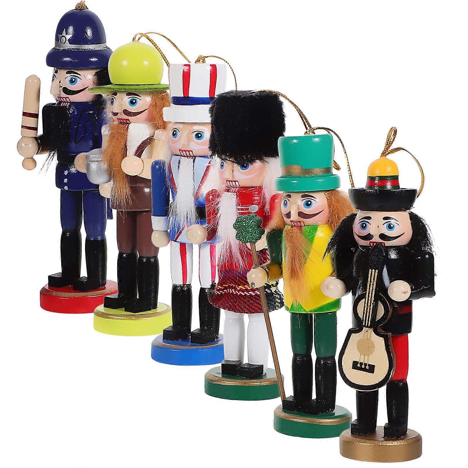 Nutcracker Christmas Decor Nutcracker Wood Craft Office Christmas Party Compact 24Pcs