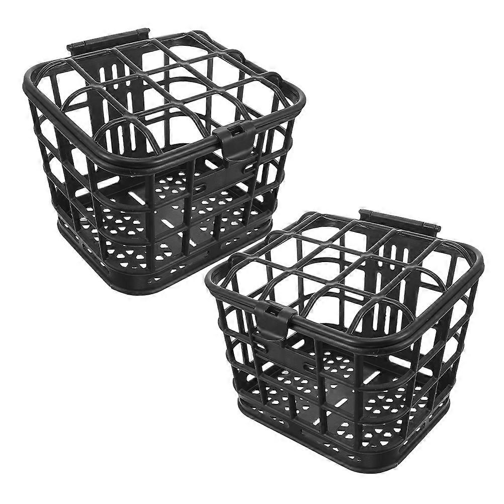 Bike Handlebar Basket Detachable Large Capacity For Cyclists And Mountain Bikers 31.00X26.50X24.00CM 2Pcs