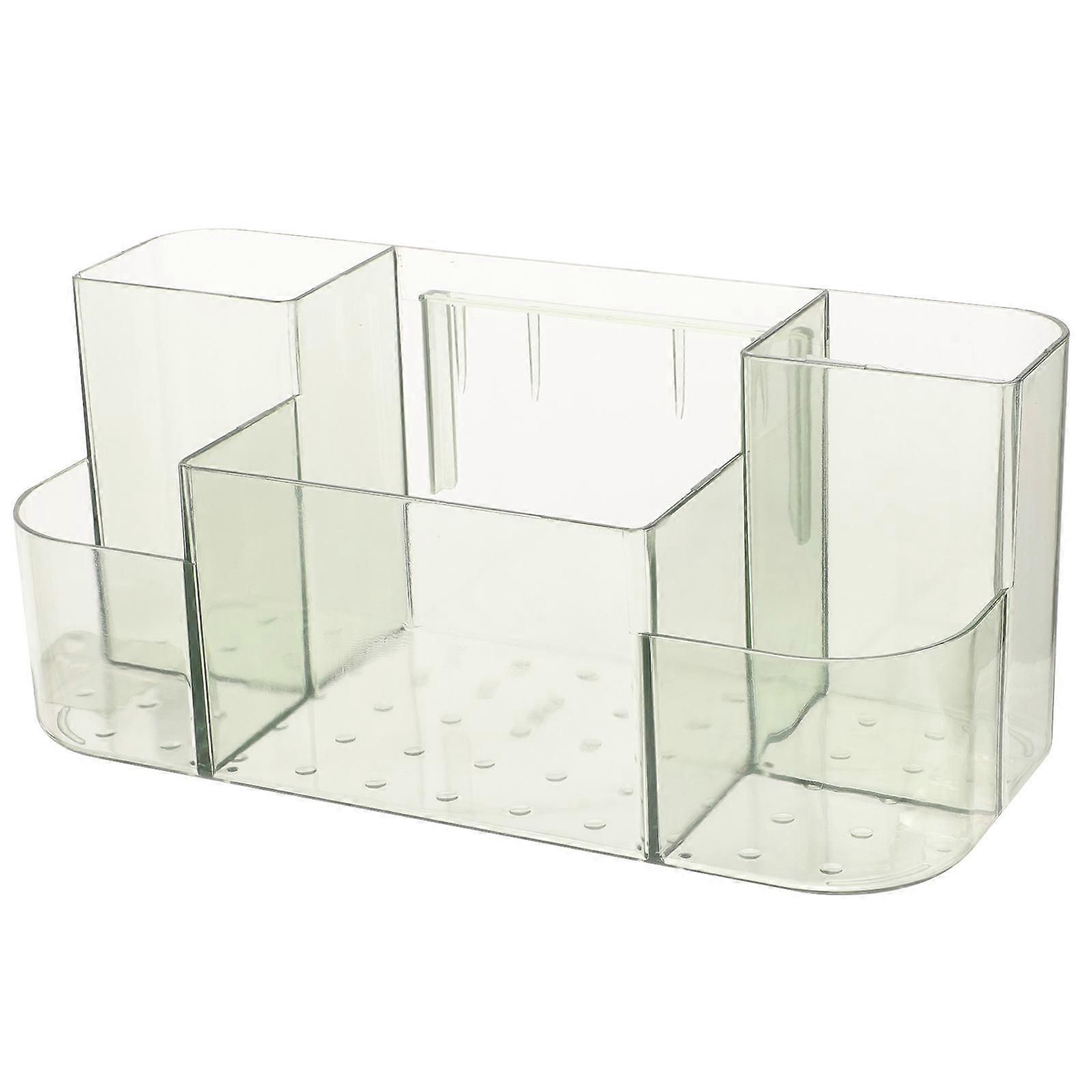 Contemporary Style Makeup Storage Rack For Bathroom Use Pink Size 26X11X11CM Wall Mountable 1Pc