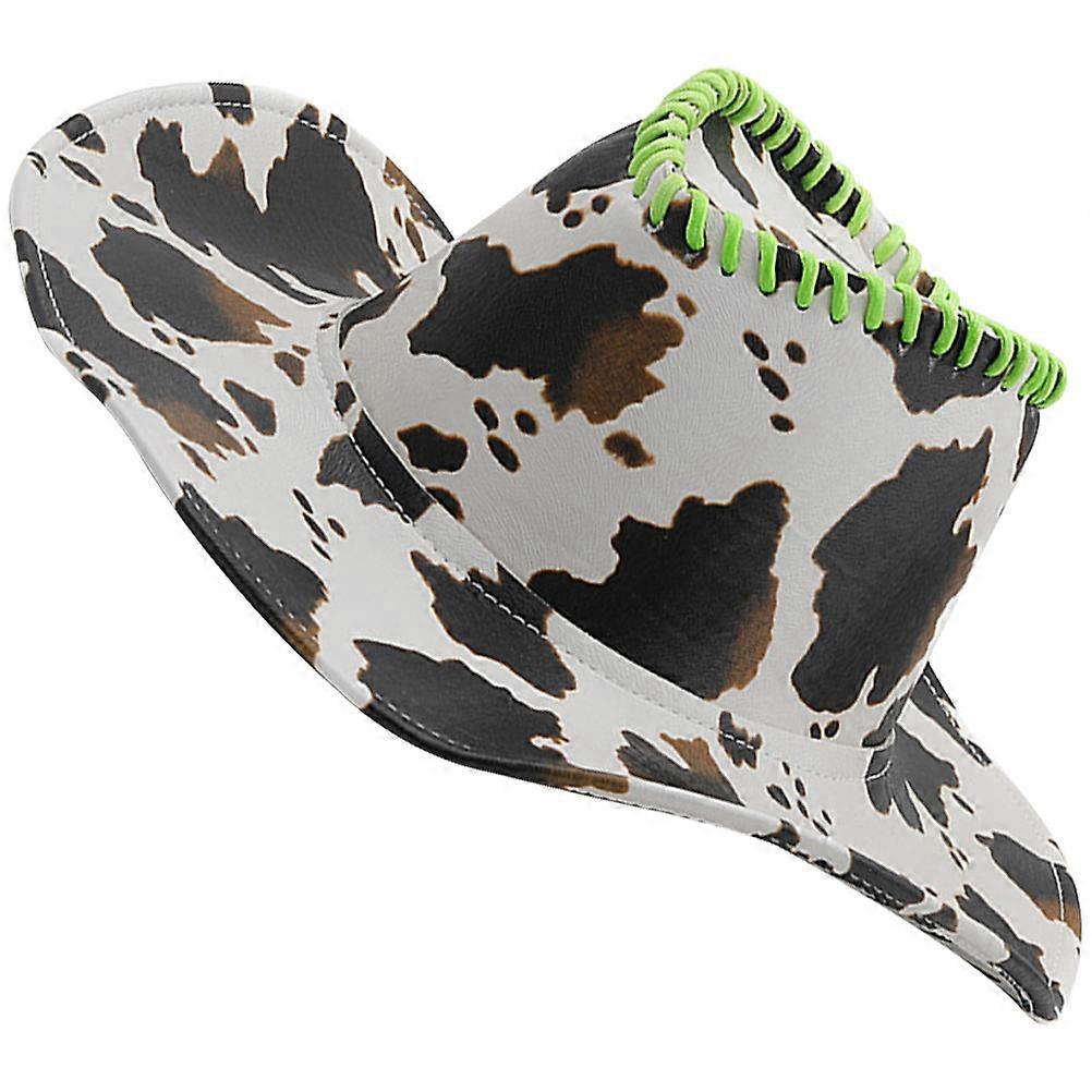 Fringe Cowgirl Hat Durable PU Material Perfect For Party Costume And Performance Activities 1Set