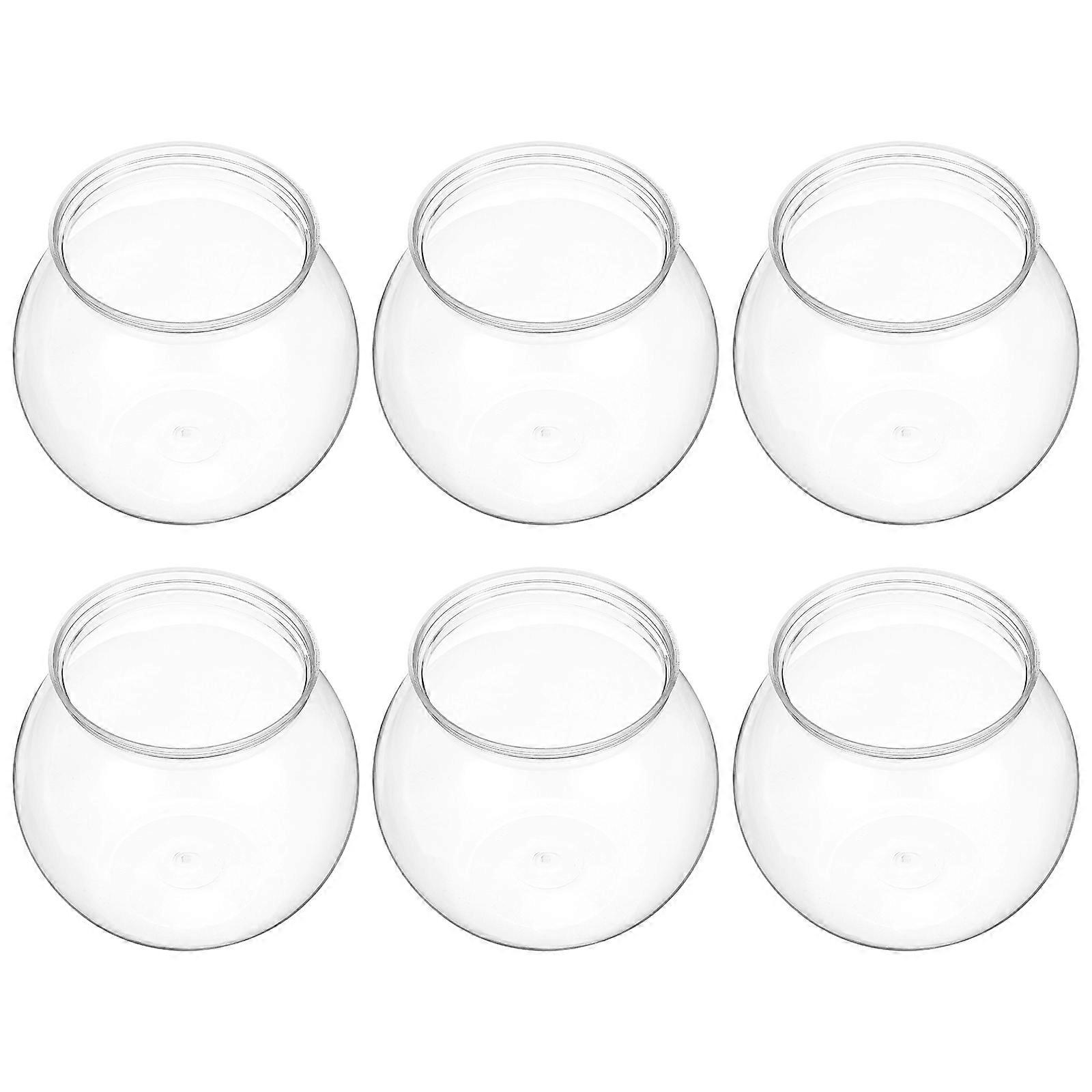 Plastic Fish Bowls Transparent Small Fish Bowls for Home Use 30Pcs Collection