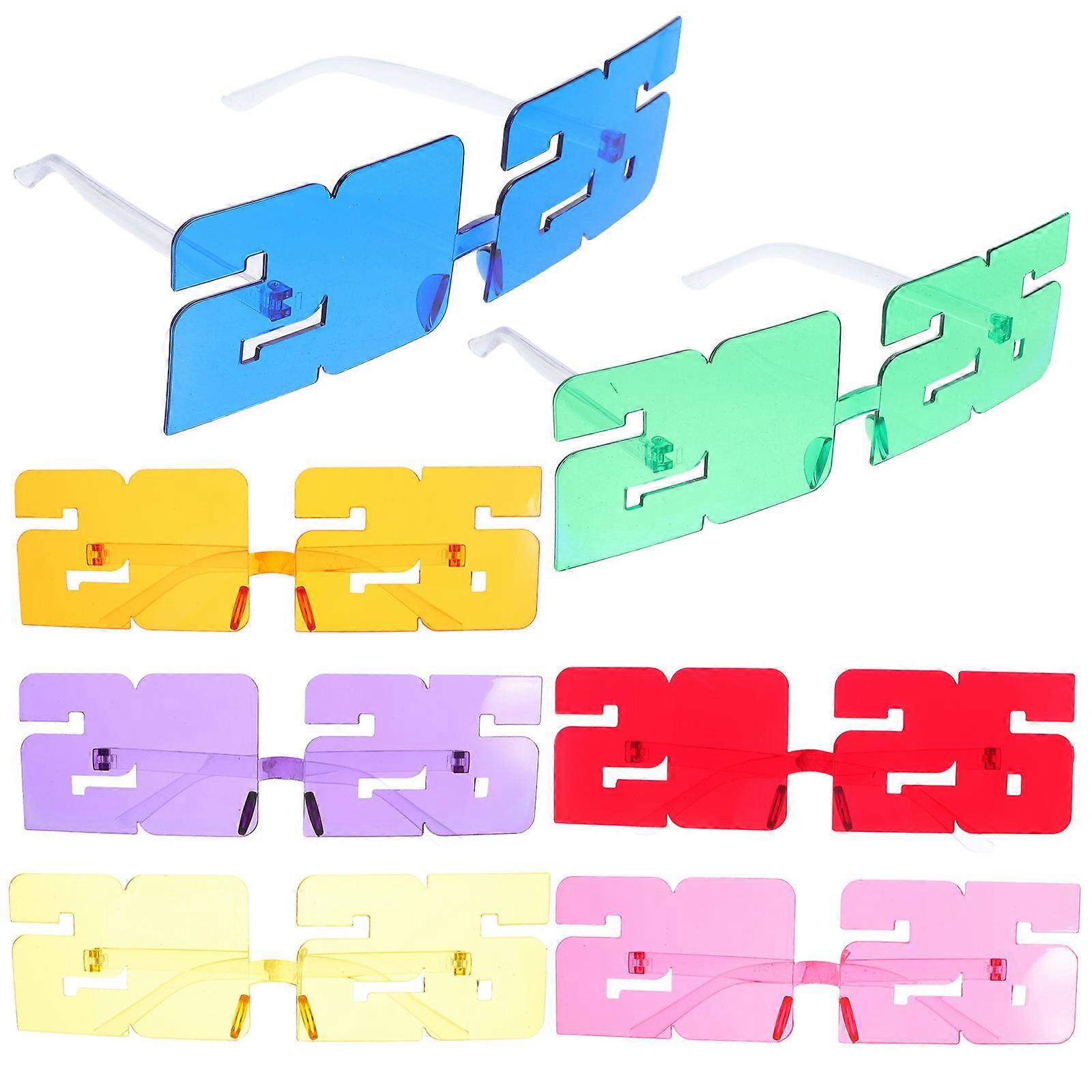 2026 New Year'S Eve Eyeglasses Funny Sunglasses For Partygoers Christmas Party Assorted Color Durable Material 28Pcs
