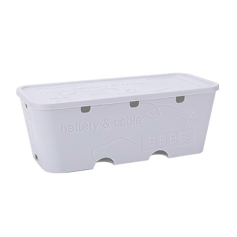 Cord Hider Box PP Plastic Cable Storage Box for 2Pcs Home Organization
