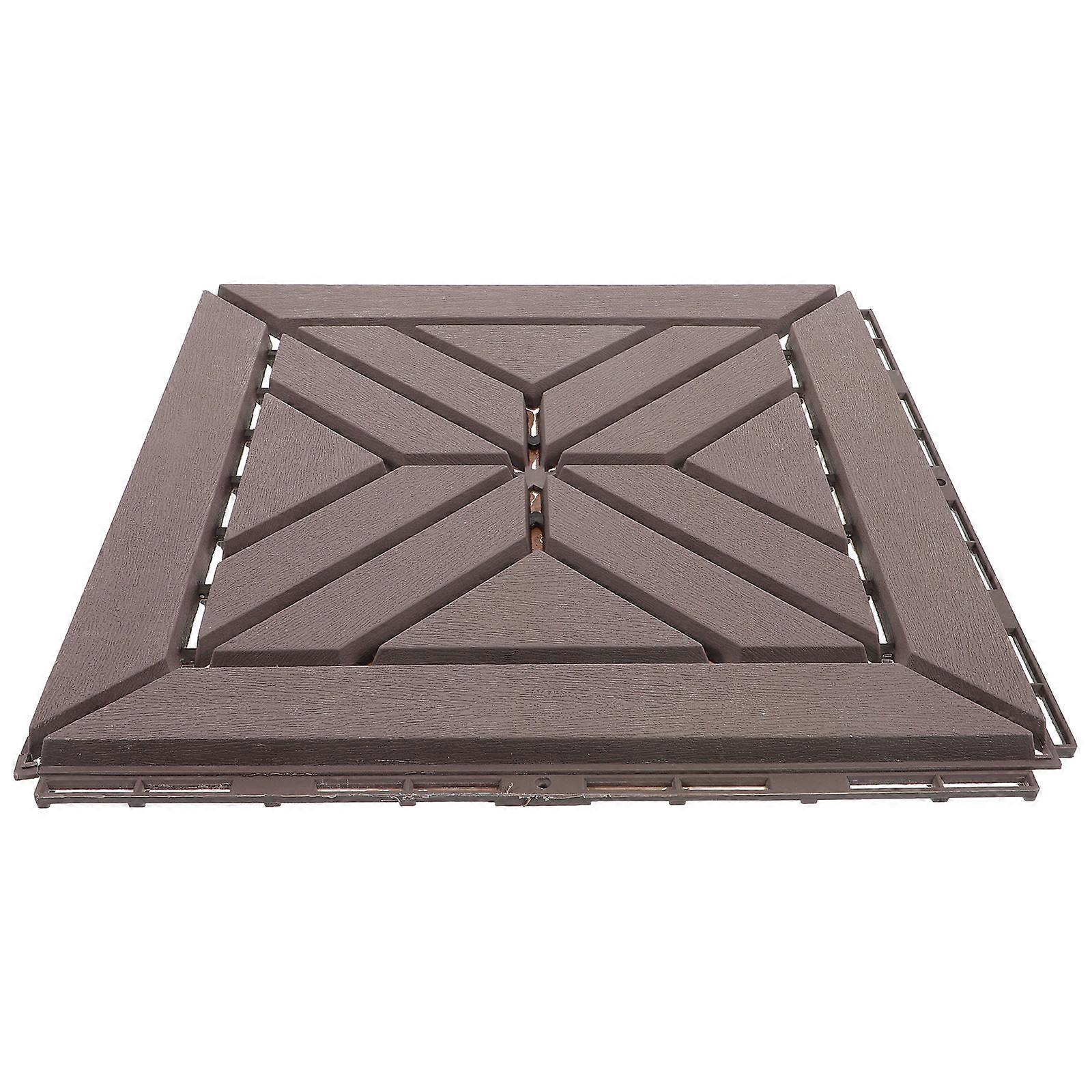 Patio Tile Plastic Flooring Interlocking Flooring for Garden 3Pcs Set