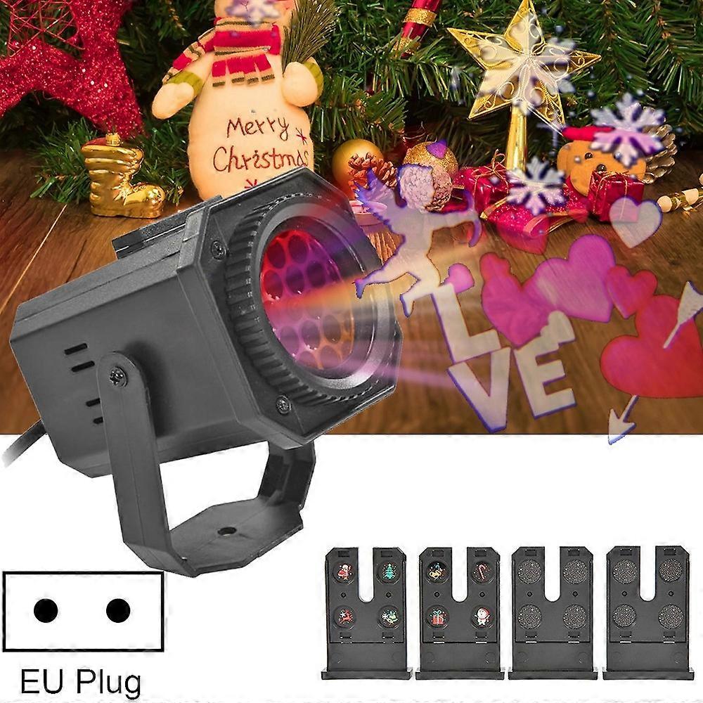 LED Decorative Projector Light EU Plug with 4 Cards EU Plug with 4 Cards