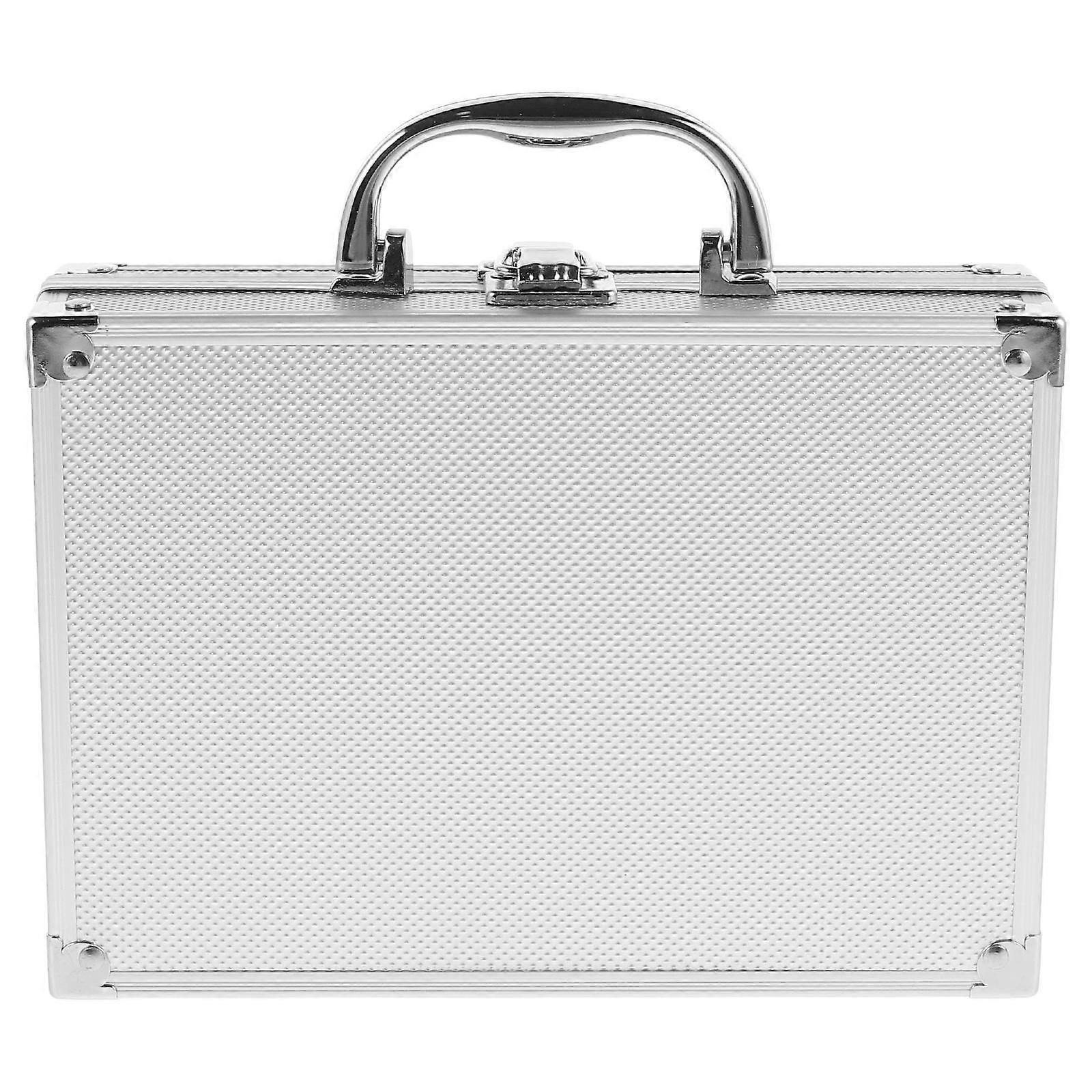 Lockable Aluminum Toolbox for Storage 4Pcs Flashlight Carrying Portable Case