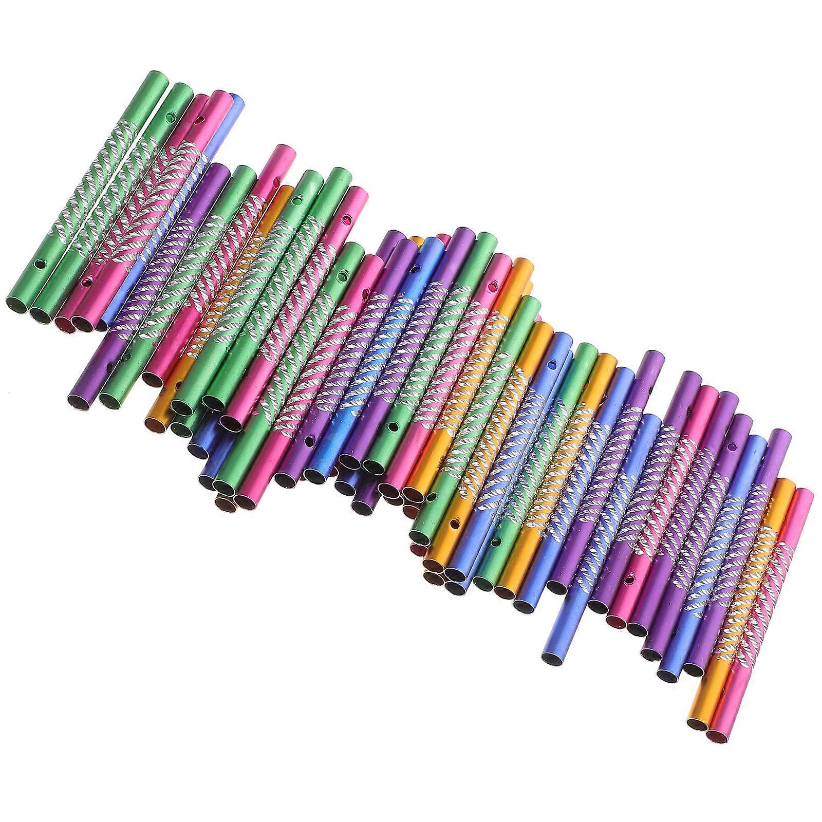 Wind Chime Tubes DIY Craft Supplies For Kindergarten Home And Garden Decoration Assorted Color Easy To Use 1 Set