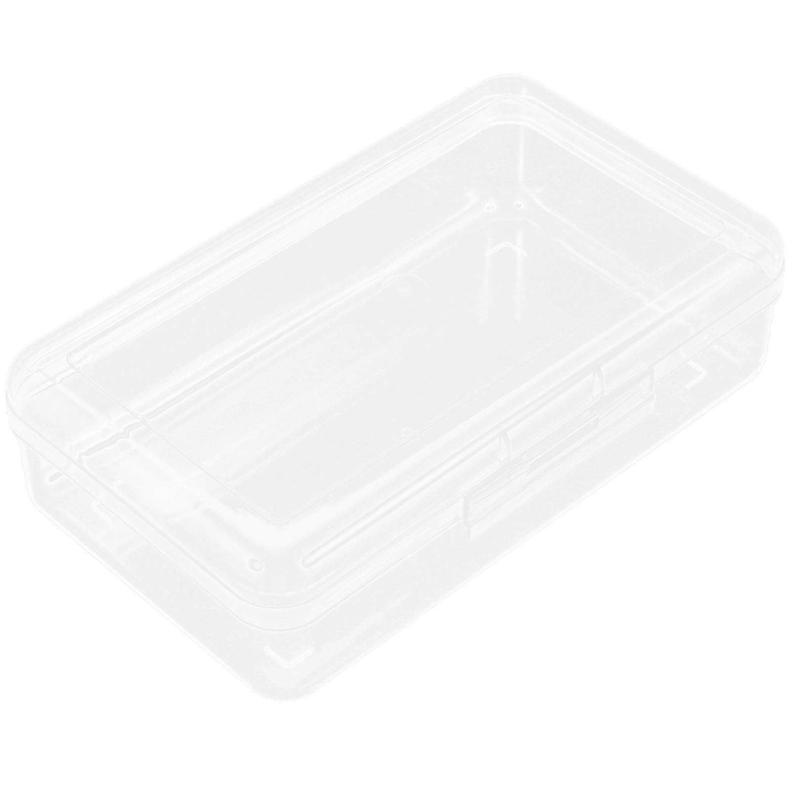 Transparent Pencil Case Plastic Pencil Box for Storage Use 4Pcs Pack