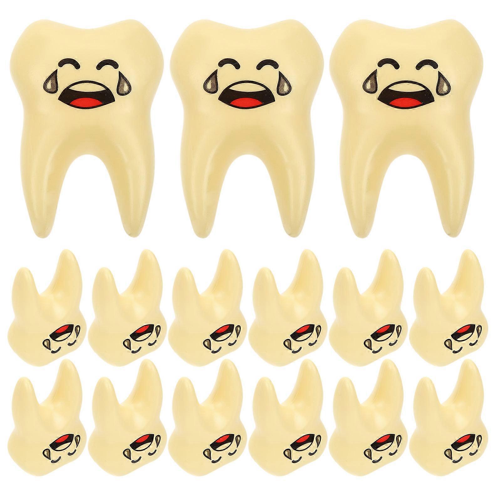 Teeth Model Plastic Teeth Toy for Kids Playing Cartoon 15Pcs