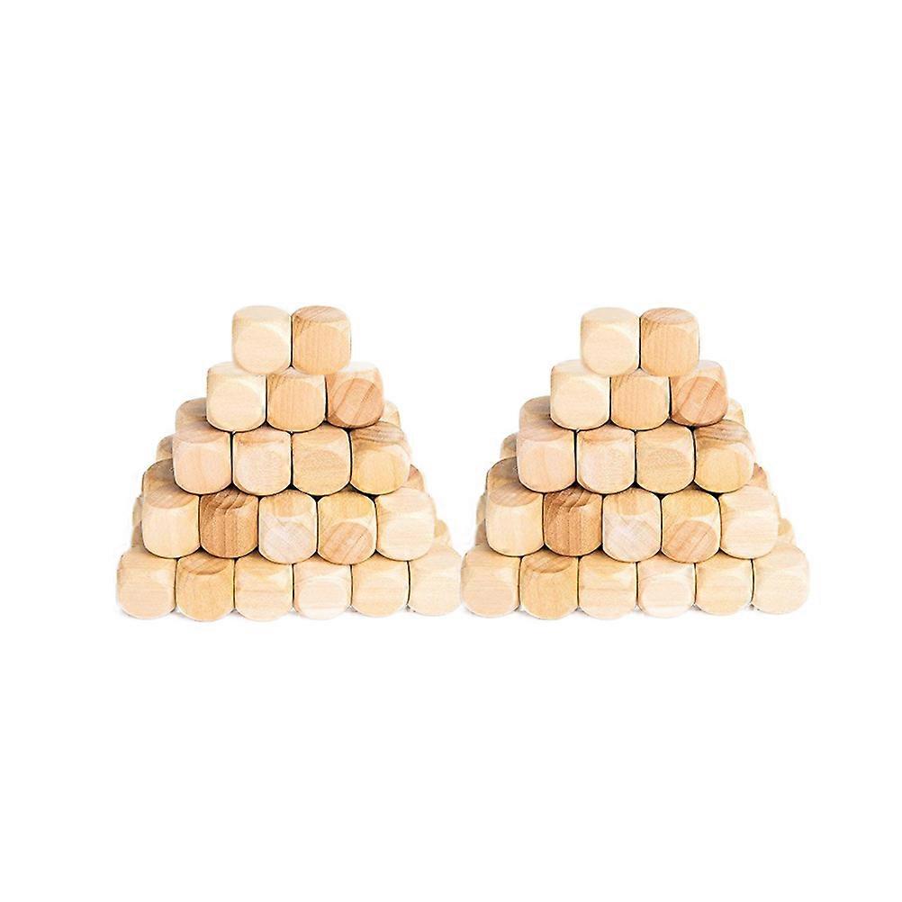 16MM Wooden Square Blocks For Craft Activities And Home Use 100 Pcs Durable Set