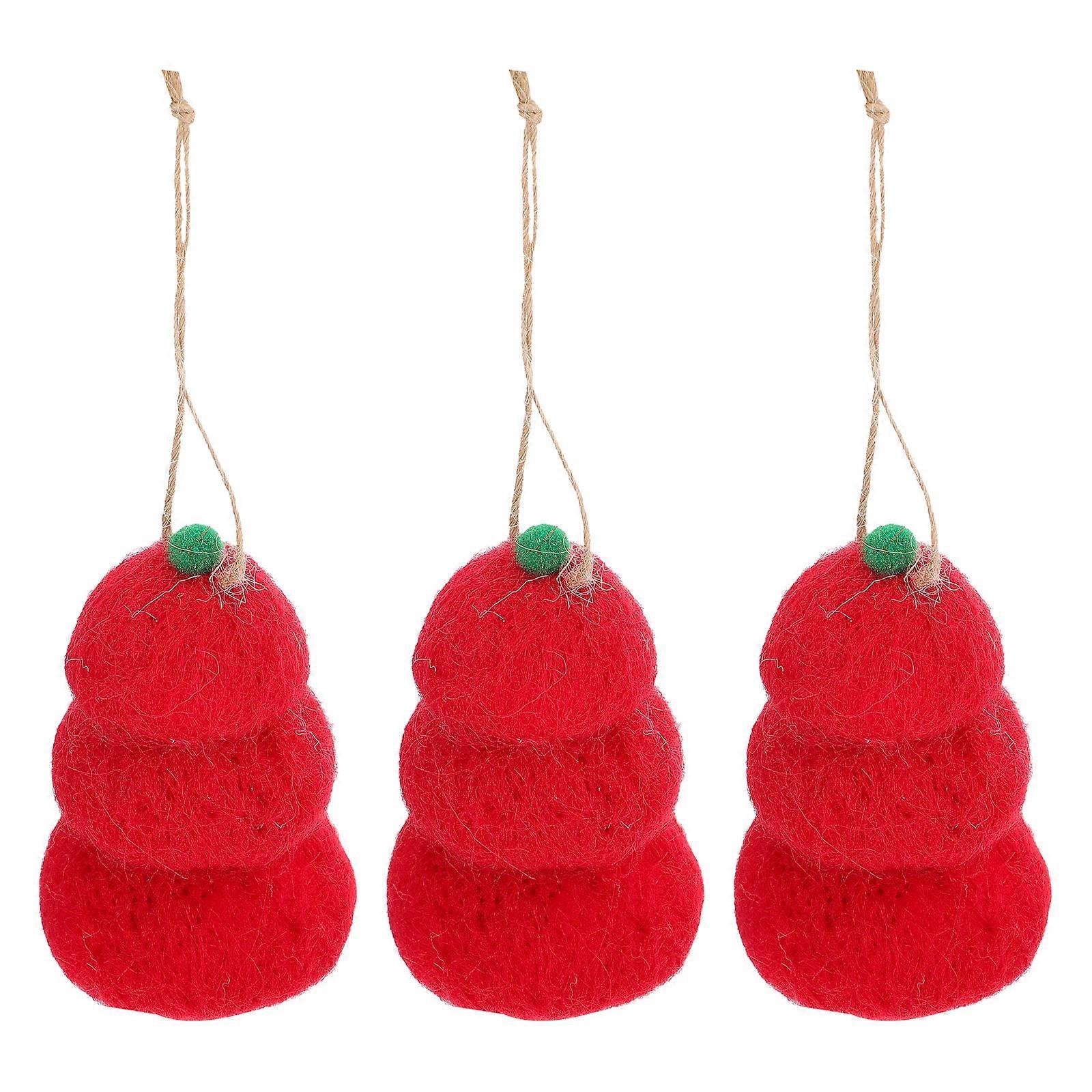 Xmas Tree Pendant Wool Felt Hanging Ornaments with 9Pcs Set