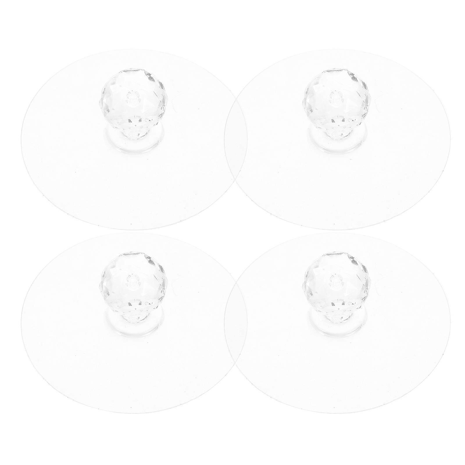 Adhesive Cabinet Handles Clear Cabinet Drawer Knobs for Home Use 12Pcs