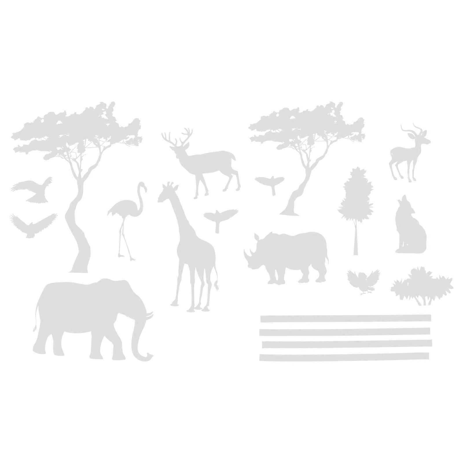 Anti-Collision Window Stickers Cartoon Patterns for Home Decoration Pvc White to Decorate Windows 1Set