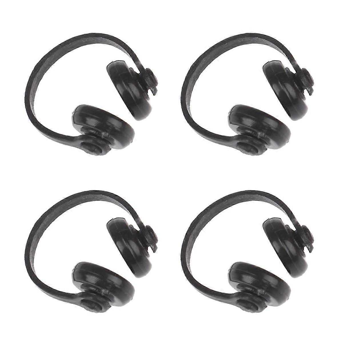 Mini Headset Decoration Plastic Earphone for Decor 4Pcs Black Set