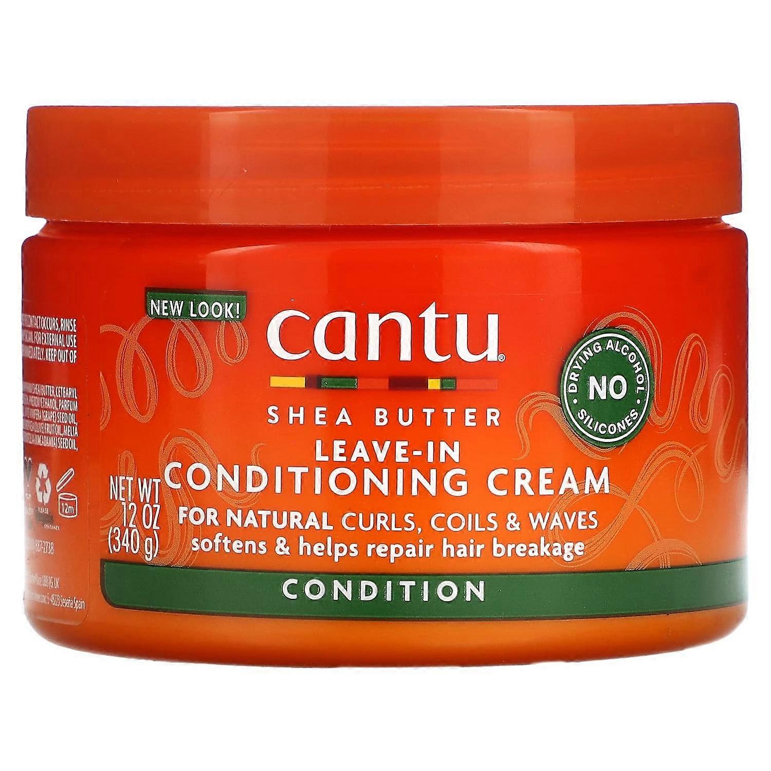 Cantu, Shea Butter, Leave-In Conditioning Cream, For Natural Curls, Coils & Waves, 12 oz (340 g)