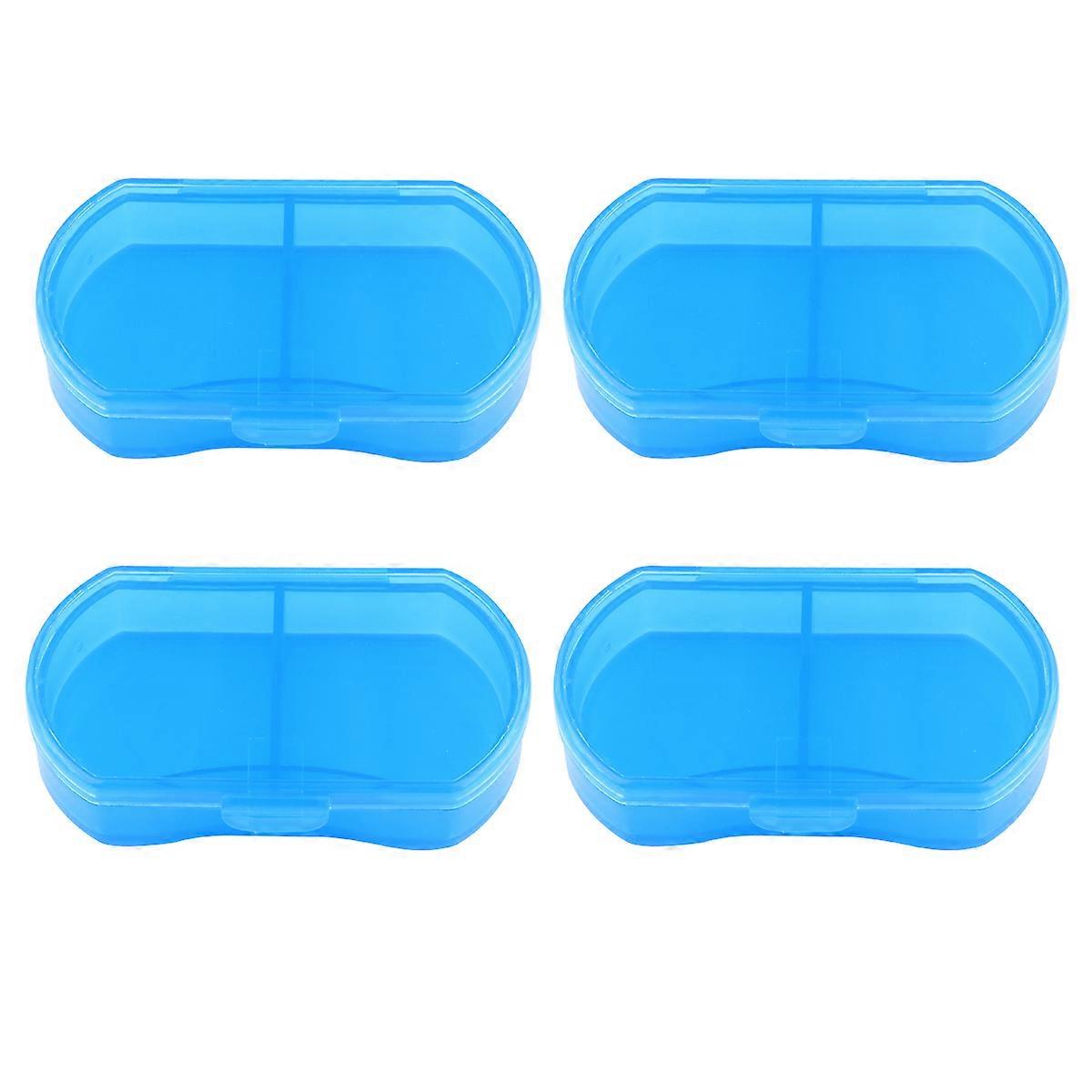 Plastic Portable Pill Organizer Case for Medicine Storage 12Pcs Blue