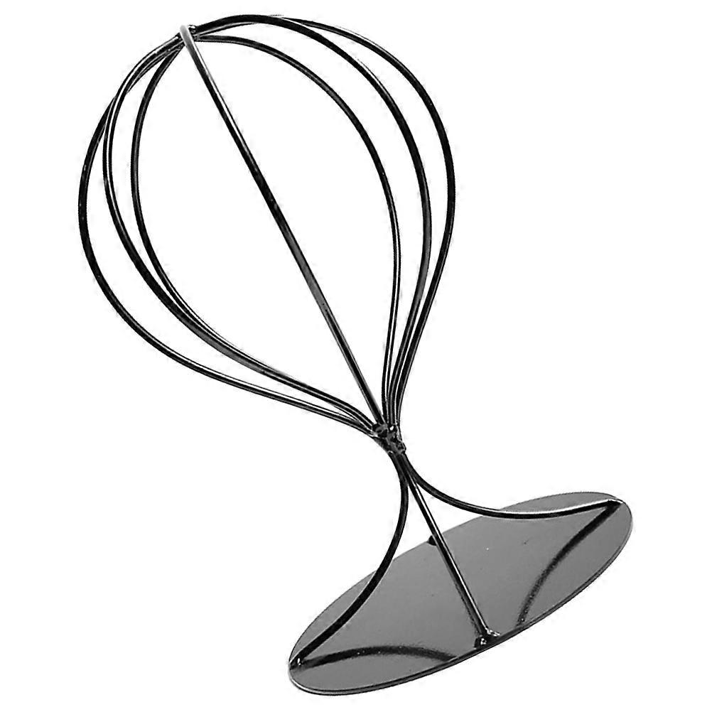 Black Metal Hat Display Stand Hat Holder for Display 2Pcs Desktop Use
