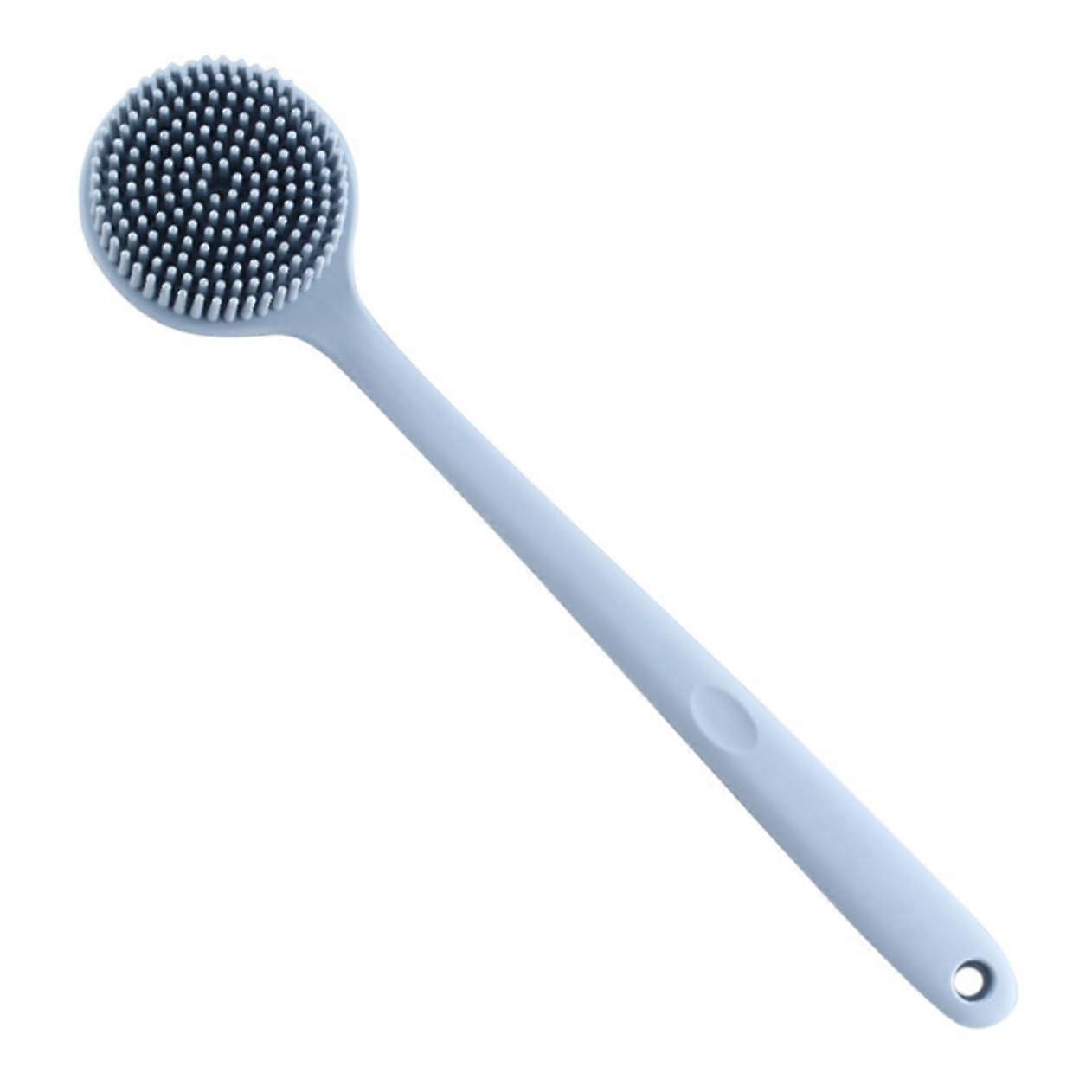 Silicone Bath Brush Long Handle For Back Scrubbing Soft Bristles Exfoliating Body Scrubber For Shower