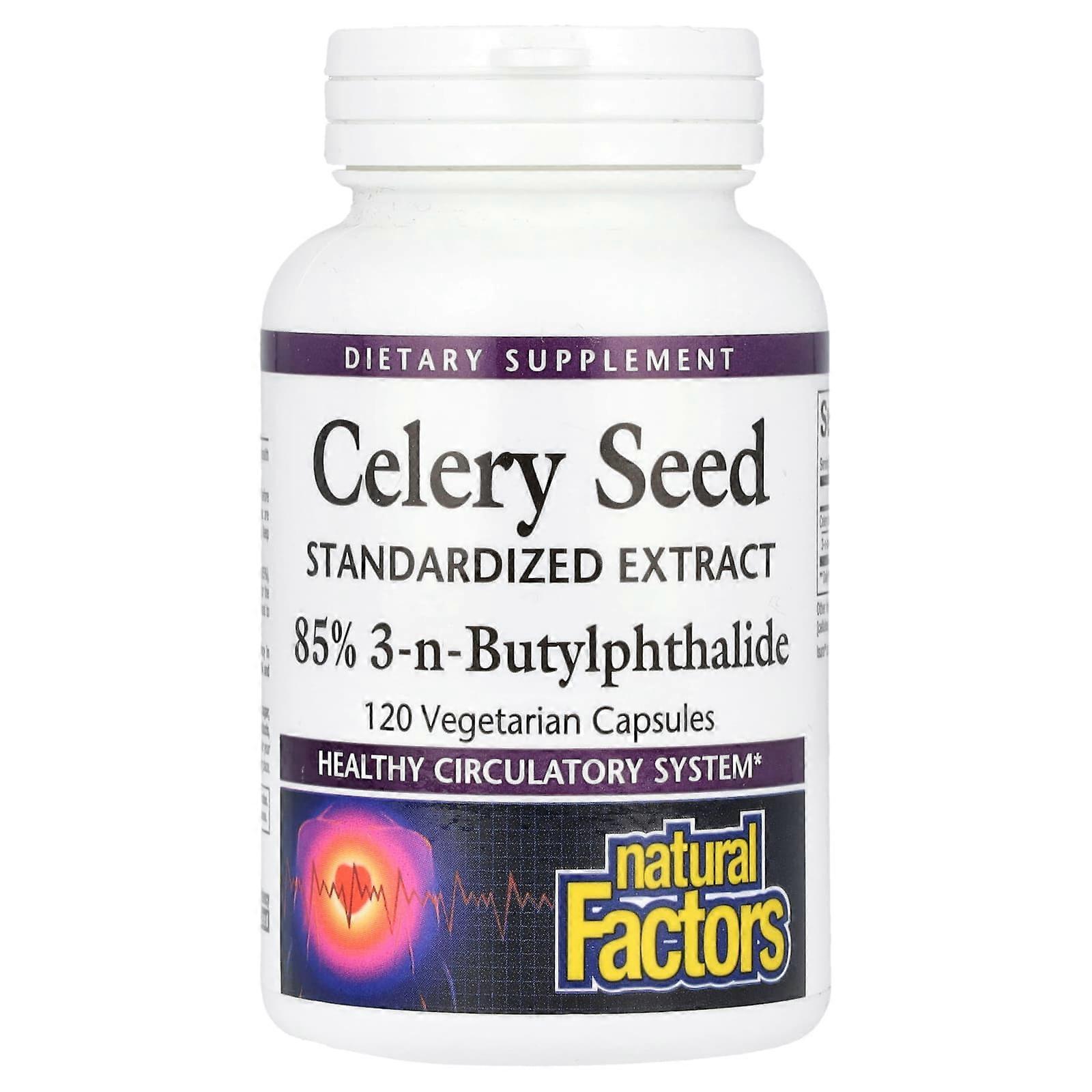 Celery Seed, Standardized Extract, 120 Vegetarian Capsules