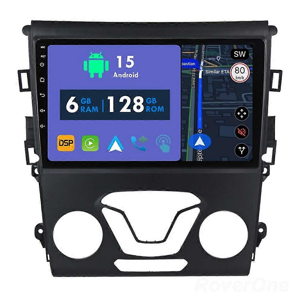 Car Radio 6G+128G CarPlay GPS Navigation Head Unit for Ford Mondeo 5 Fusion 2014 - 2019 Android Auto Bluetooth Stereo Touch Screen