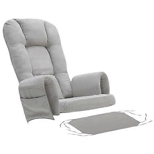 Washable Soft Replacement Cushions Set For Glider Chair With Storage Pocket Light Gray One Size