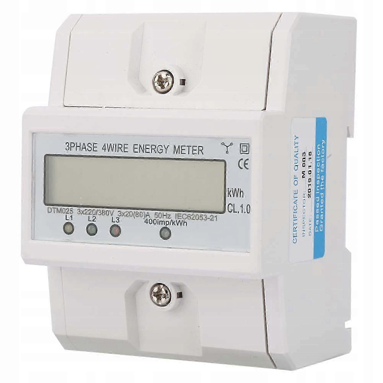 25-26 Energy Meter 3-phase Electricity Submeter 2-80a4p 1 V Ip20 80 A