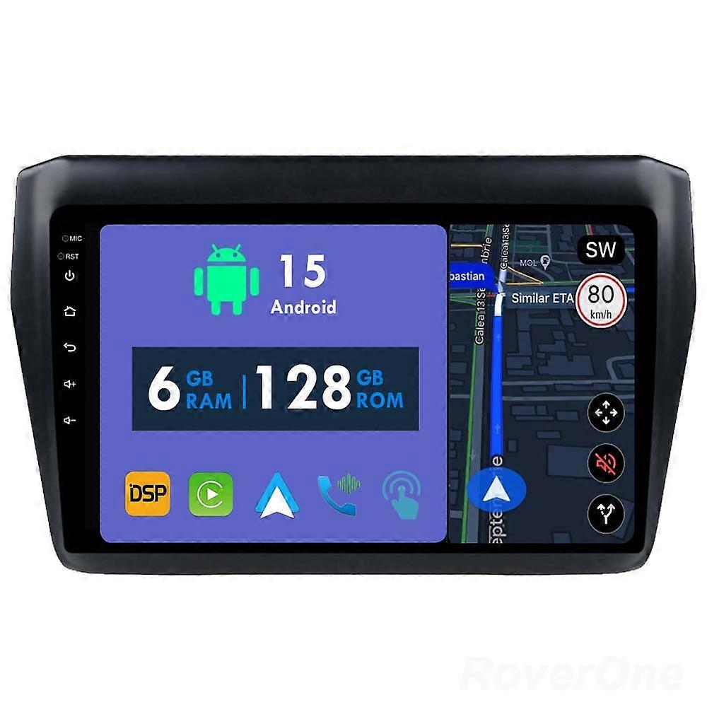 Car Radio 6G+128G CarPlay GPS Navigation Head Unit for Suzuki Swift 5 2016 - 2020 Android Auto Bluetooth Stereo Touch Screen