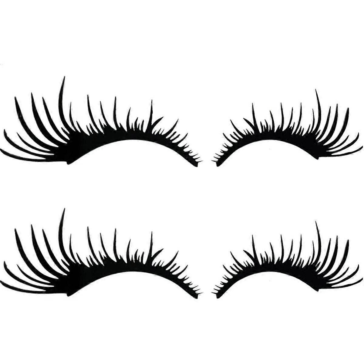 Car Headlight Eyelashes Headlight Stickers,Eyelashes Sticker,2 Pairs
