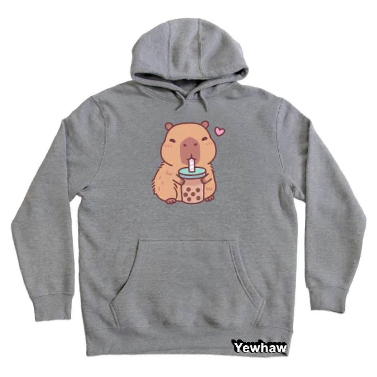 Cute Capybara Loves Drinking Bubble Tea Hoodie