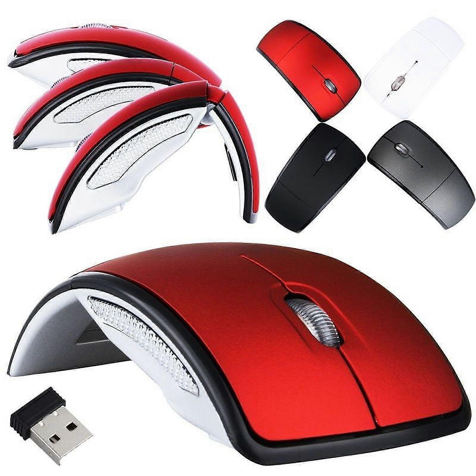 Zonghan 2.4G Wireless Mouse Foldable Computer Mouse Mini Travel Notebook Mute Mouse USB Receiver for Laptop PC