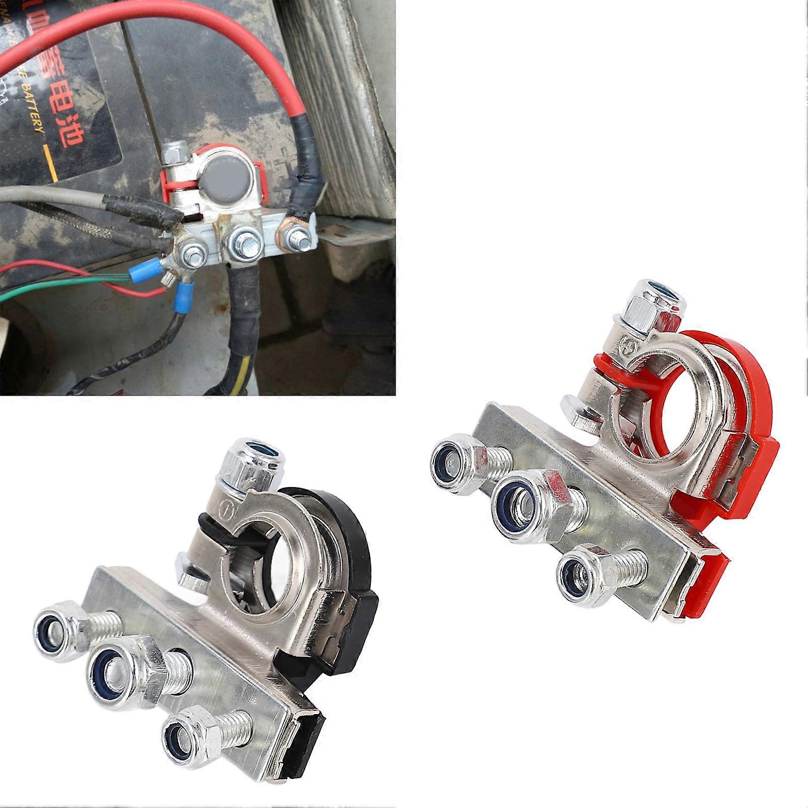 Battery Quick Release Connector 3 Way Positive and Negative Pole Quick Disconnect Terminal for Car RV Boat 