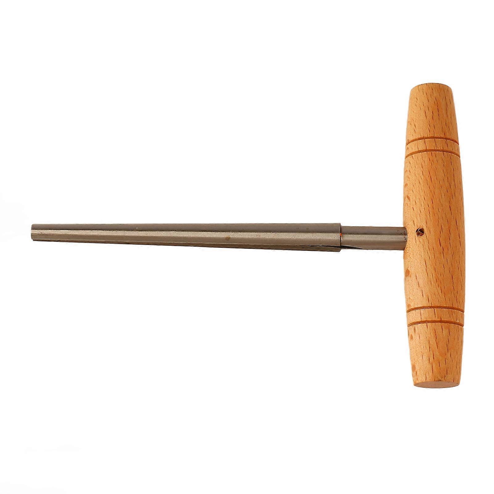 Guitar Pin Hole Reamer Handheld End Peg Hole Reamer Reaming Cutting Tool with Solid Wood T Handle 