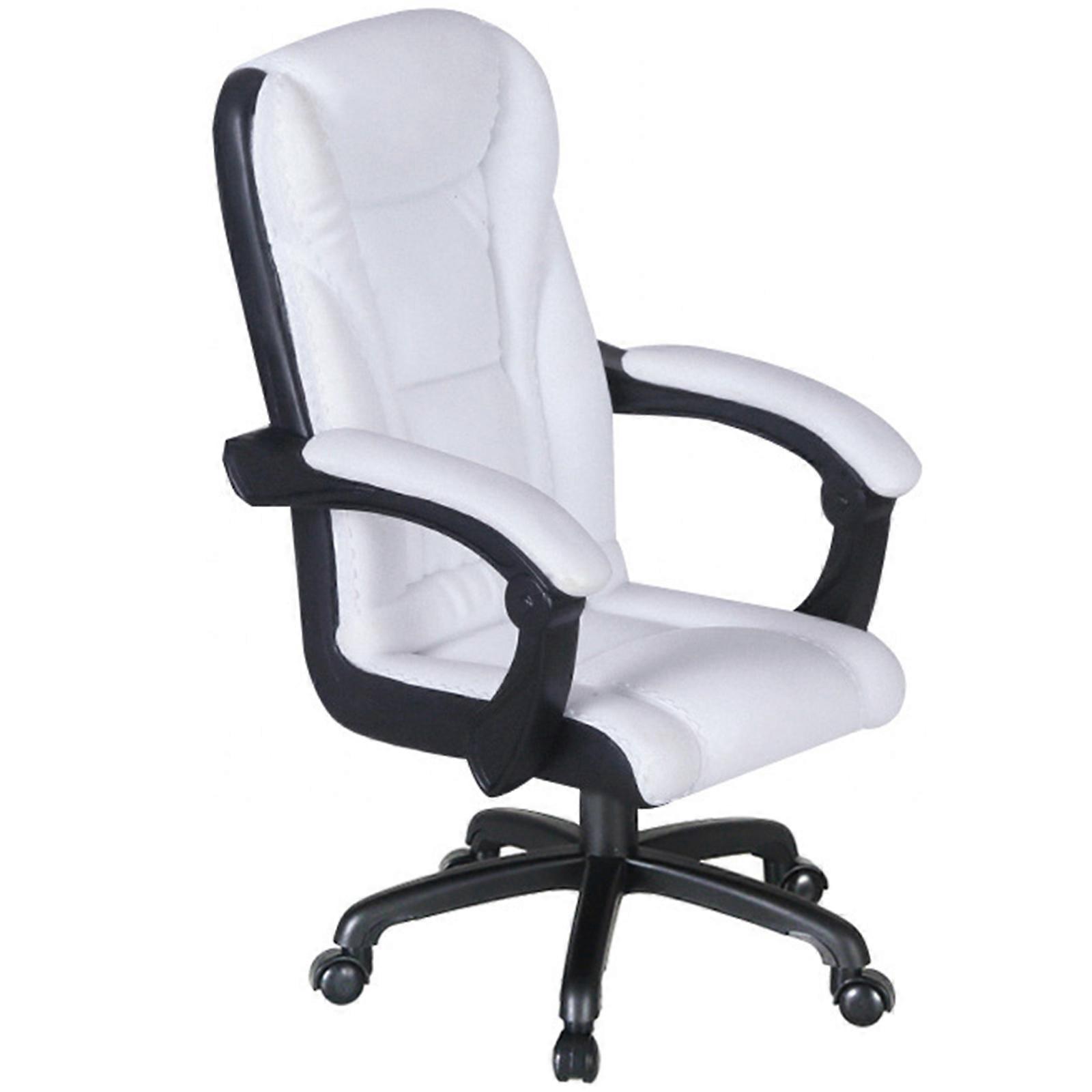 Miniature Office Furniture Swivel Chair For 1/6 Action Figure Model Collector 360 Rotating Function  White