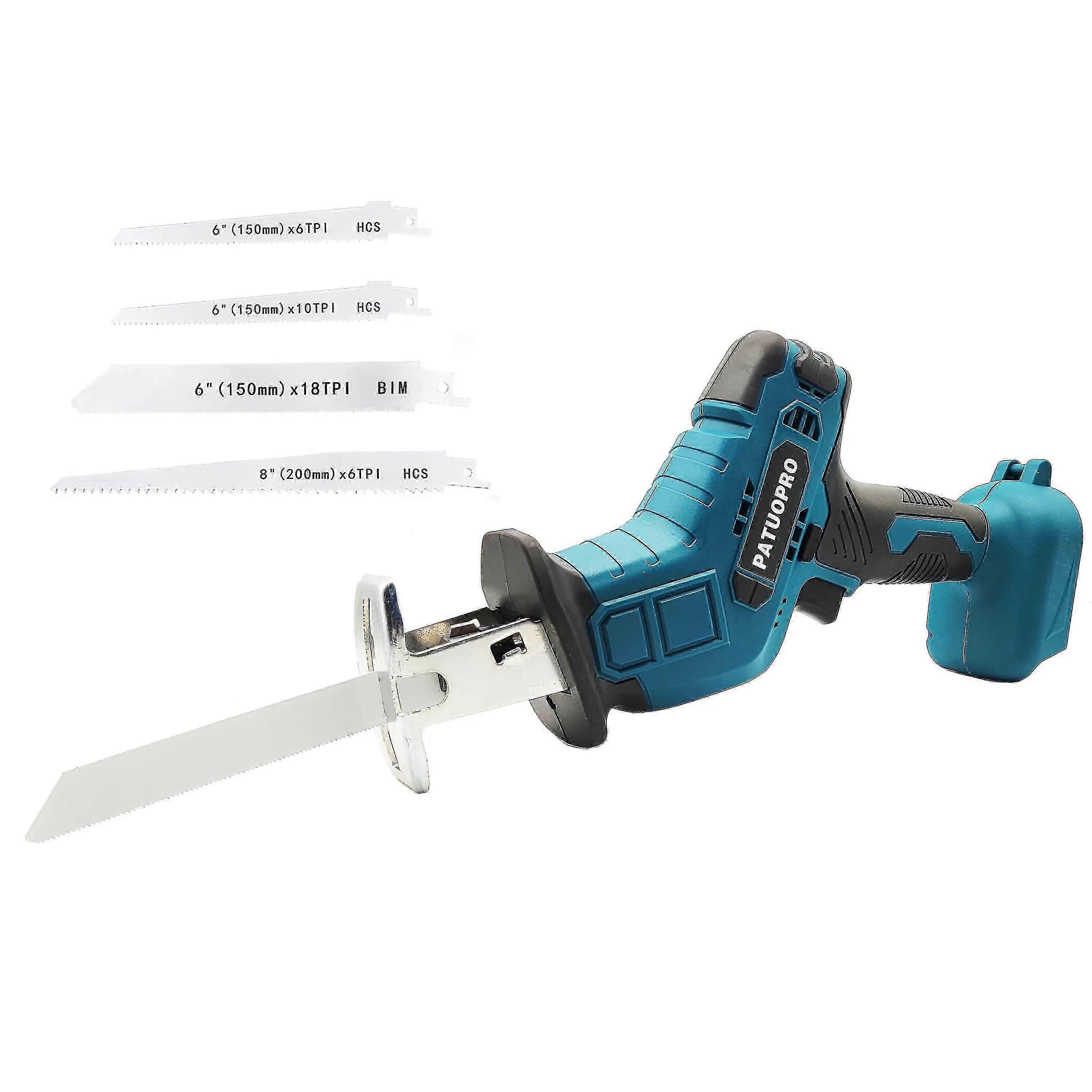 منشار ترددي لاسلكي 18 فولت قابل للتعديل سرعة المنشار الكهربائي قطع الأنابيب المعدنية الخشبية تناسب بطارية ماكيتا 18 فولت (بدون بطارية)