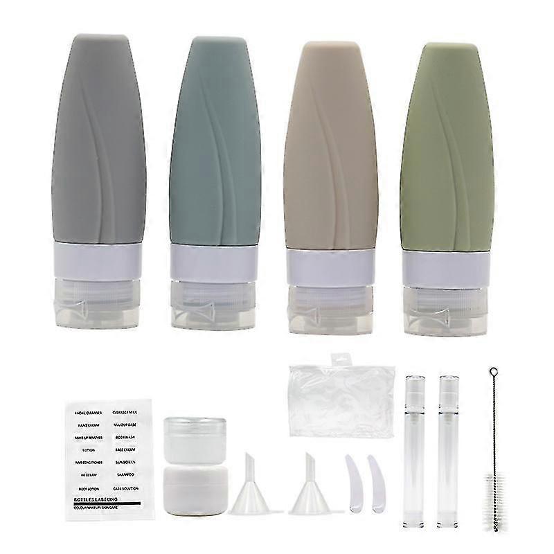Travel Bottles Refillable Toiletry Container Leak Proof Silicone Squeezable Traveling Bottles Easy To Fill Spray Pump Bottle Set For Shampoo Lotion Ni