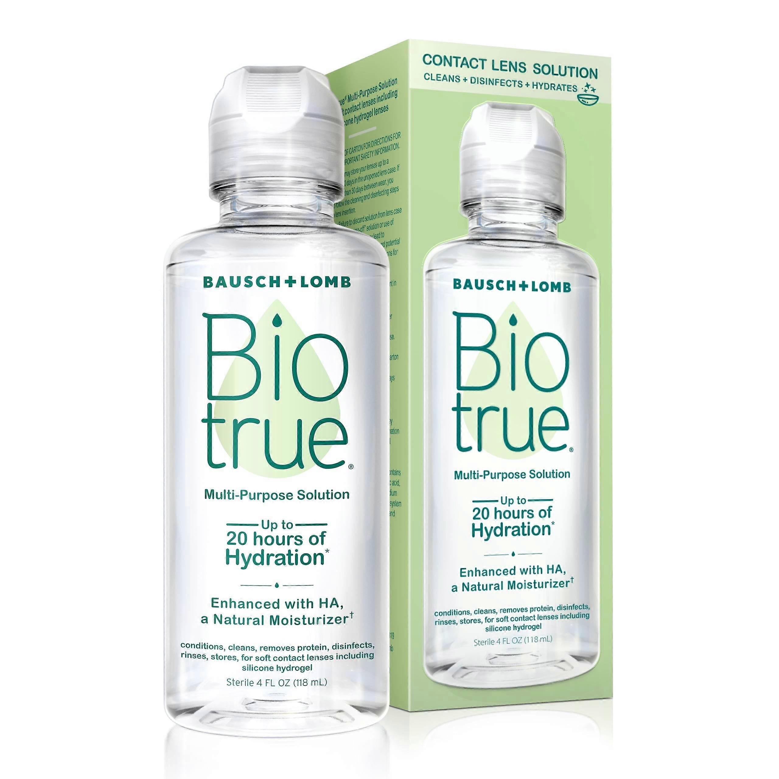 Bausch + Lomb פתרון רב-תכליתי Biotrue, עדשות מגע רכות, 4 אונקיות