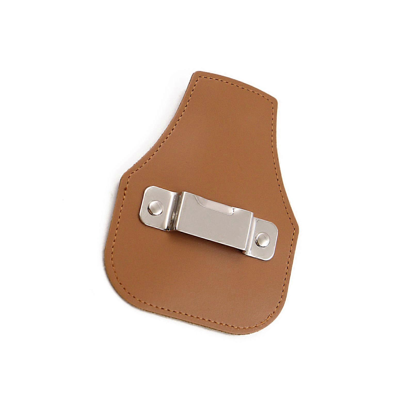Leather Tape Measure Organizers Rack Adjustable Belt Attachment Measuring Tool Lightweight Design For Trade Professional  Light brown